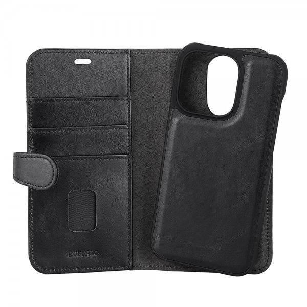 Buffalo iPhone 14 Pro Fodral 2-in-1 Detachable Wallet Svart