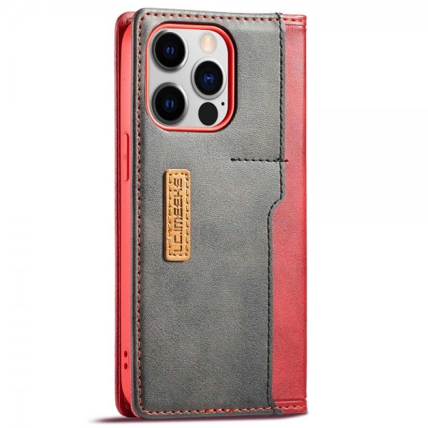 Lc.Imeeke iPhone 14 Pro Fodral Kortfack Utsida Röd