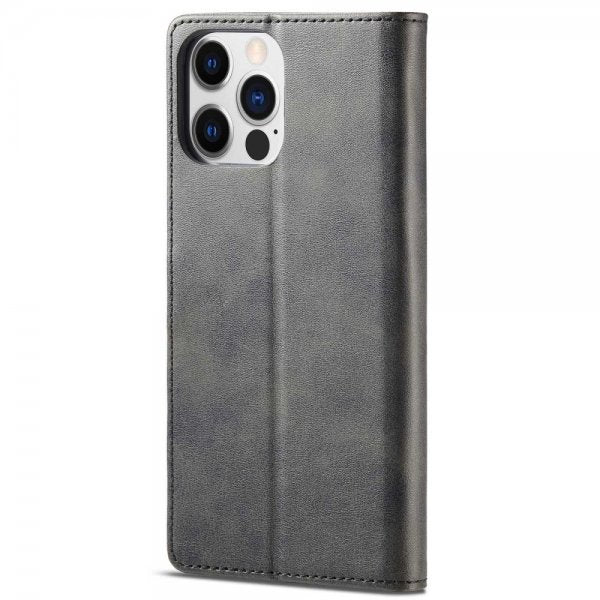 Lc.Imeeke iPhone 14 Pro Fodral med Kortfack Stativfunktion Svart