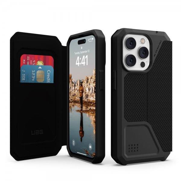 Urban Armor Gear (UAG) iPhone 14 Pro Fodral Metropolis Kevlar Black