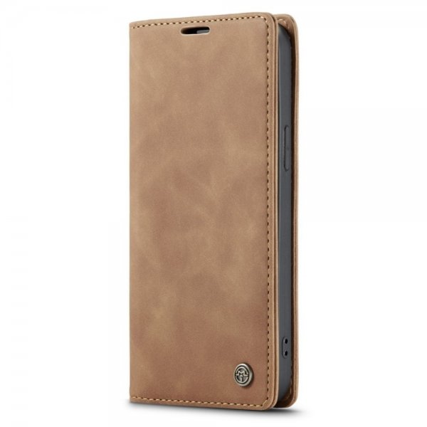CaseMe iPhone 14 Pro Fodral Retro Flip Brun