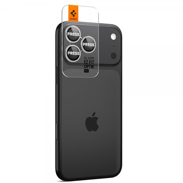 Spigen iPhone 14/15/16/17 Pro & Pro Max Kameraskydd GLAS.tR EZ Fit Optik Pro 2-pack Silver