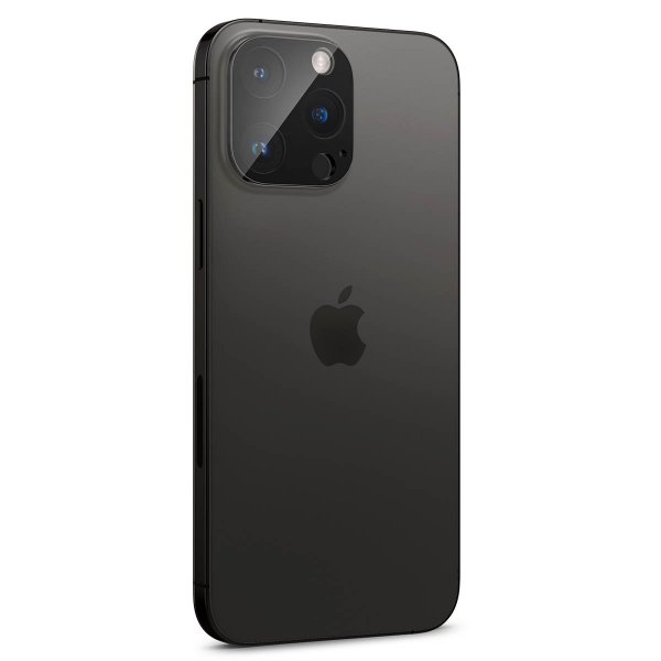 Spigen iPhone 14/15/16 Pro & Pro Max Kameraskydd Glas.tR Optik 2-pack Svart