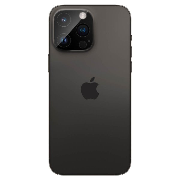 Spigen iPhone 14/15/16 Pro & Pro Max Kameraskydd Glas.tR Optik 2-pack Svart