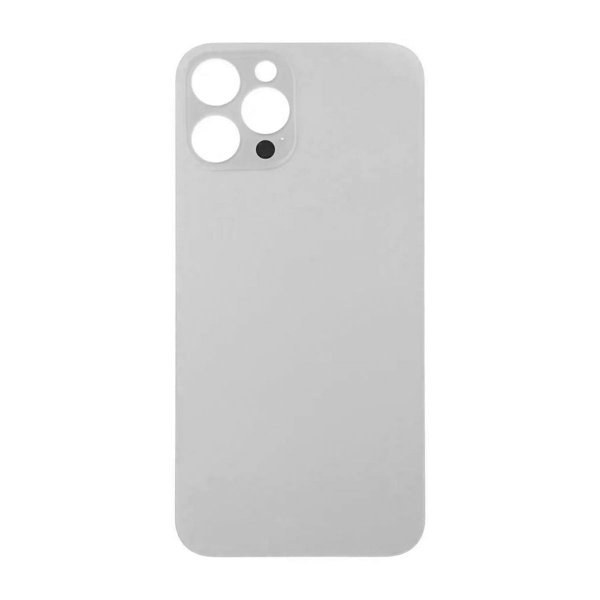 iPhone 14 Pro Max Baksida Glas med Självhäftande tejp - Vit
