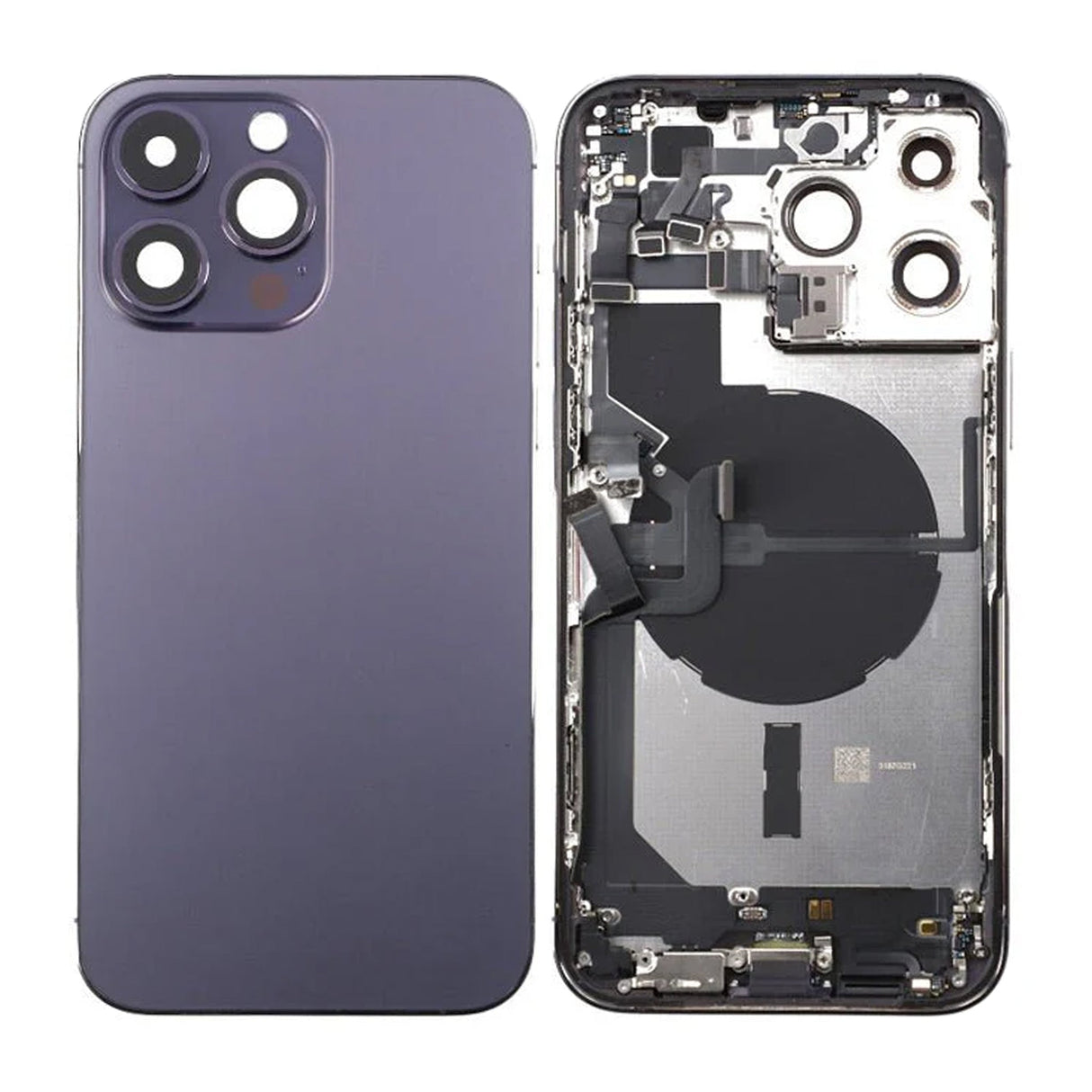 iPhone 14 Pro Max Baksida med Komplett Ram - Lila