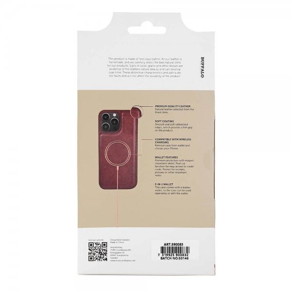 Buffalo iPhone 14 Pro Max Fodral 2-in-1 Detachable Wallet Brun