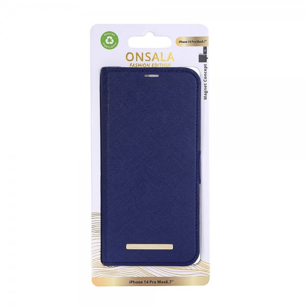 Onsala iPhone 14 Pro Max Fodral Fashion Edition Löstagbart Skal Navy Blue