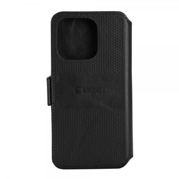Krusell iPhone 14 Pro Max Fodral Leather PhoneWallet Svart