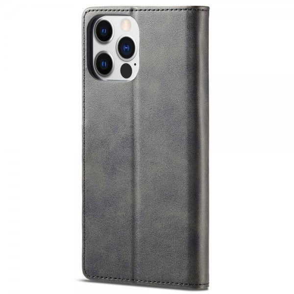 Lc.Imeeke iPhone 14 Pro Max Fodral med Kortfack Stativfunktion Svart