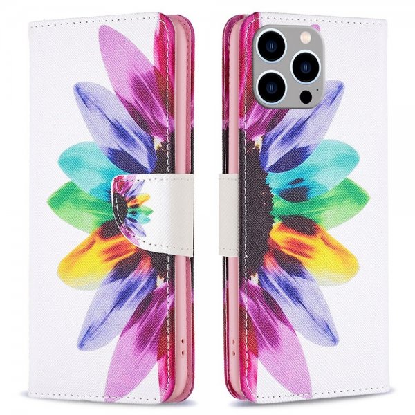 iPhone 14 Pro Max Fodral Motiv Färgglada Blad