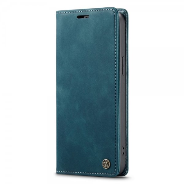 CaseMe iPhone 14 Pro Max Fodral Retro Flip Petrol