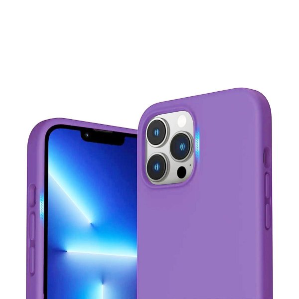 Rvelon iPhone 14 Pro Max Skal Silikon Lila