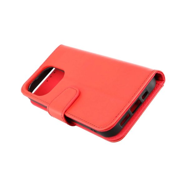 Rvelon iPhone 14 Pro Max Fodral Utfällbart Kortfack Röd