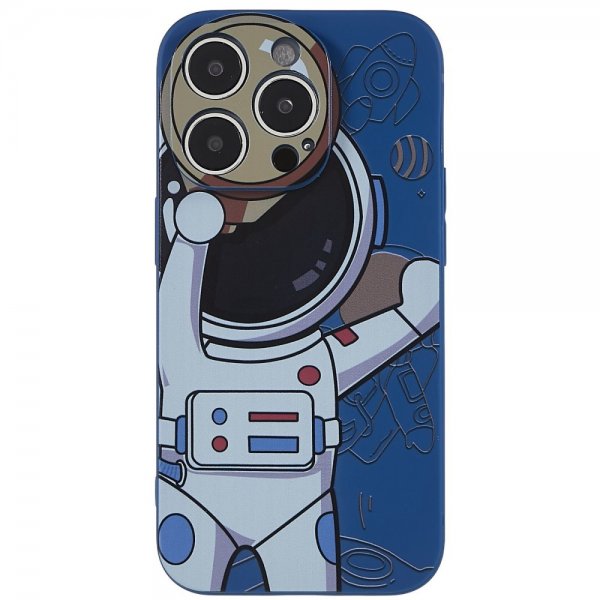iPhone 14 Pro Max Skal Astronaut Blå Grå