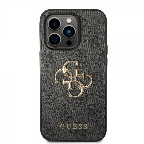 Guess iPhone 14 Pro Max Skal Big Metal Logo Grå