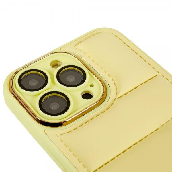 iPhone 14 Pro Max Skal Down Jacket Design Gul