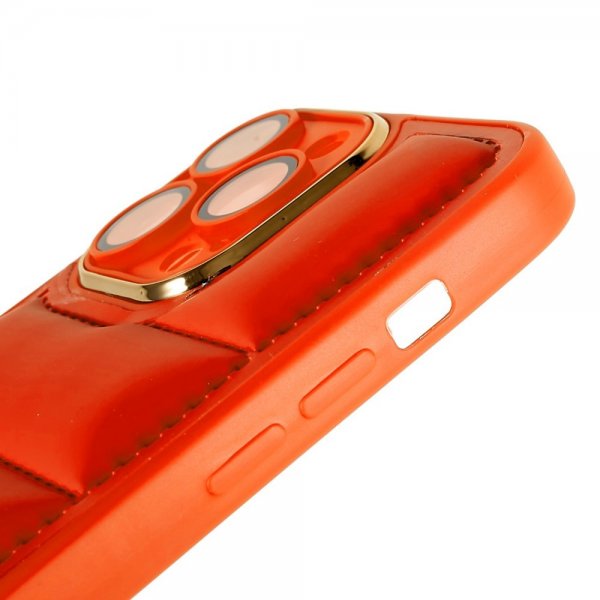 iPhone 14 Pro Max Skal Down Jacket Design Orange