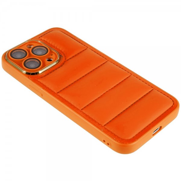 iPhone 14 Pro Max Skal Down Jacket Design Orange