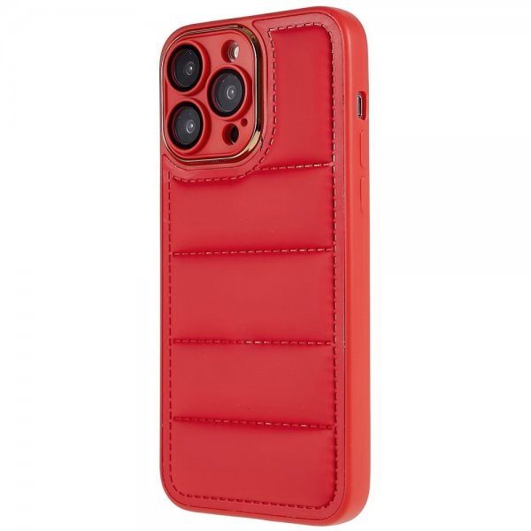 iPhone 14 Pro Max Skal Down Jacket Design Röd