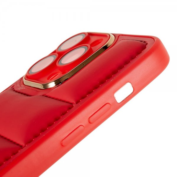 iPhone 14 Pro Max Skal Down Jacket Design Röd