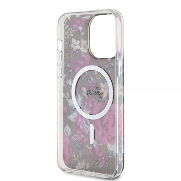 Guess iPhone 14 Pro Max Skal Flower MagSafe Kaki