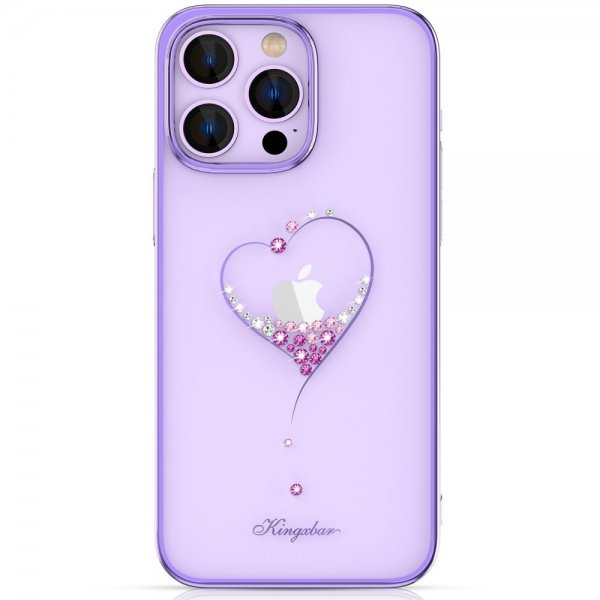 Kingxbar iPhone 14 Pro Max Skal Hjärtmönster Lila