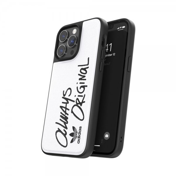 Adidas iPhone 14 Pro Max Skal Inlay Embroidery Case Vit Svart
