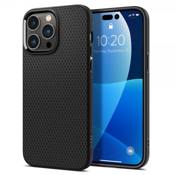 Spigen iPhone 14 Pro Max Skal Liquid Air Matte Black