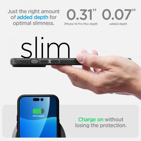 Spigen iPhone 14 Pro Max Skal Liquid Air Matte Black