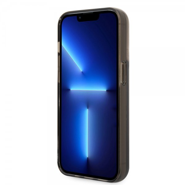 Karl Lagerfeld iPhone 14 Pro Max Skal Liquid Glitter Translucent Svart