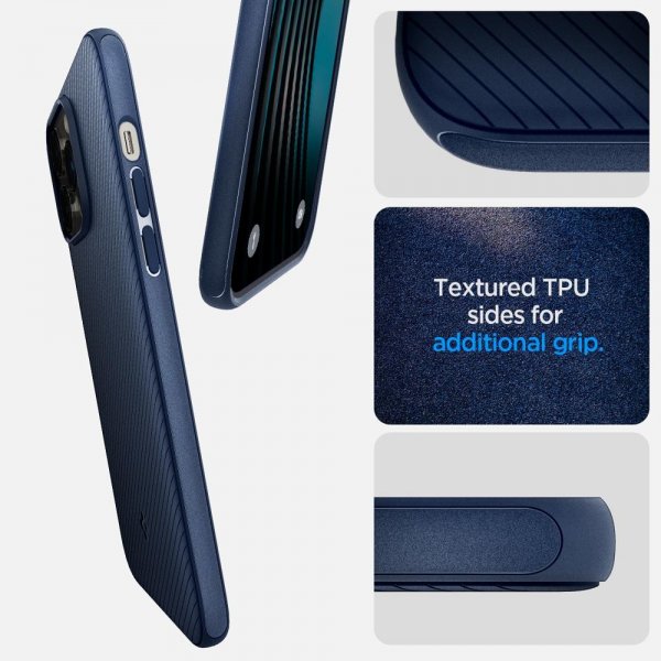 Spigen iPhone 14 Pro Max Skal Mag Armor MagFit Navy Blue