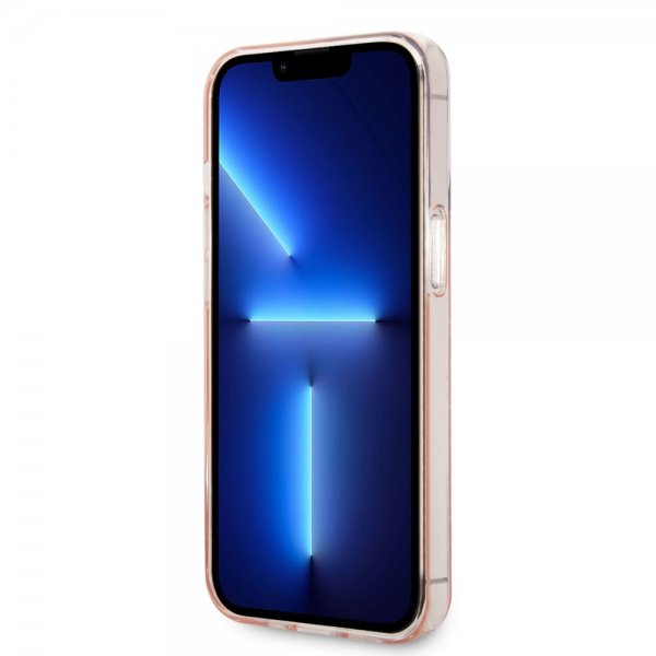 Karl Lagerfeld iPhone 14 Pro Max Skal Monogram Vertical Stripe Rosa