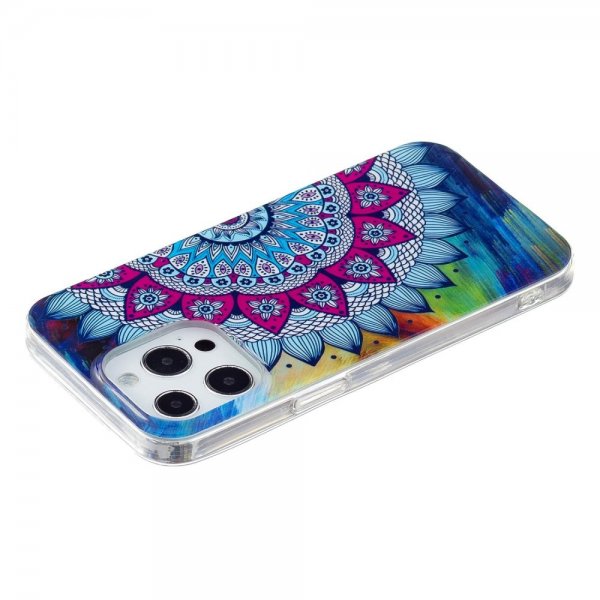 iPhone 14 Pro Max Skal Motiv Blå Mandala