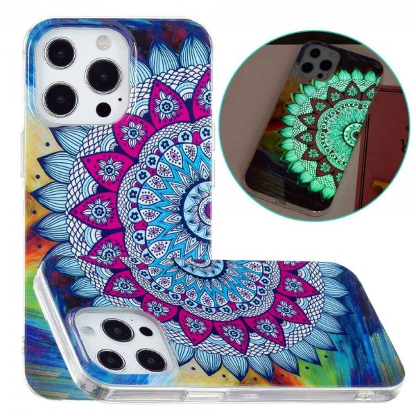 iPhone 14 Pro Max Skal Motiv Blå Mandala