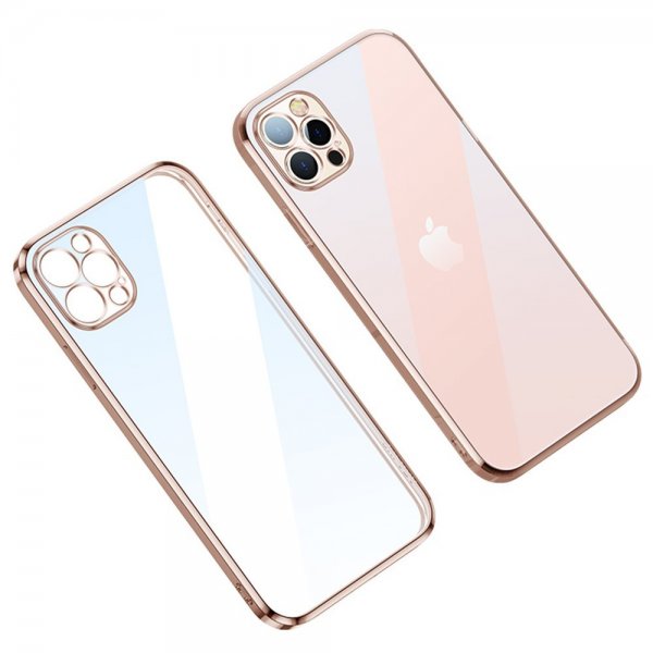 Sulada iPhone 14 Pro Max Skal Pläterad Kant Rosa
