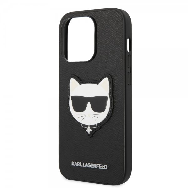 Karl Lagerfeld iPhone 14 Pro Max Skal Saffiano Choupette Svart