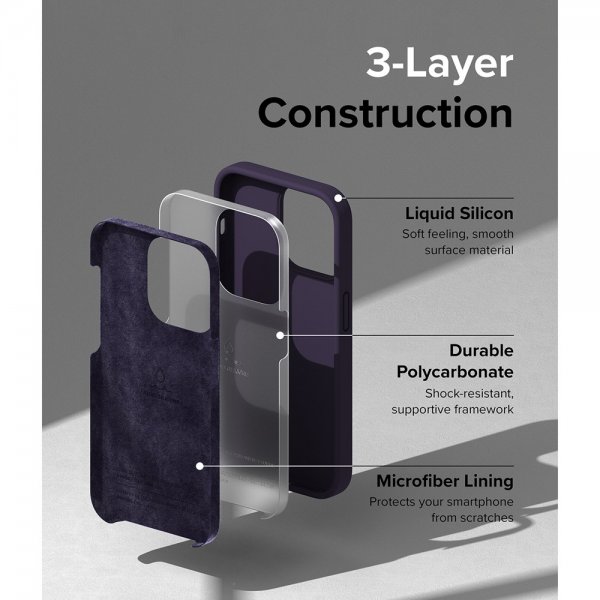 Ringke iPhone 14 Pro Max Skal Silicone Deep Purple