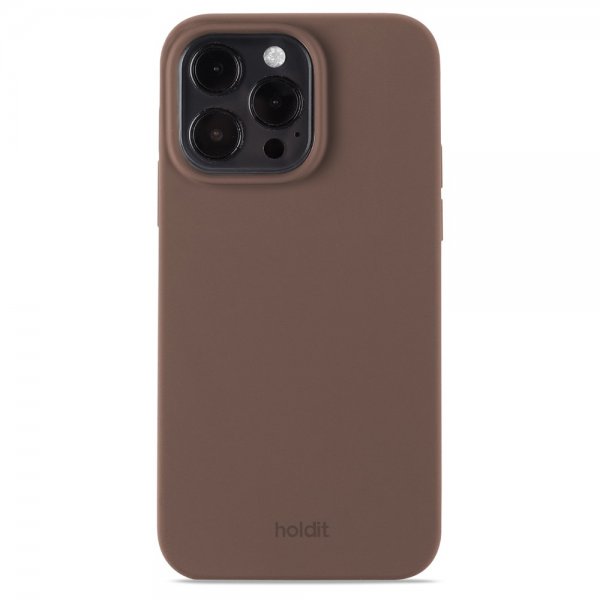 holdit iPhone 14 Pro Max Skal Silikon Dark Brown
