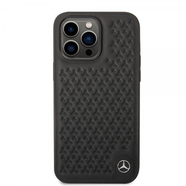 Mercedes Benz iPhone 14 Pro Max Skal Star Pattern Svart