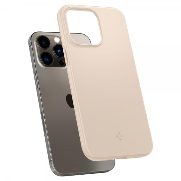 Spigen iPhone 14 Pro Max Skal Thin Fit Sand Beige