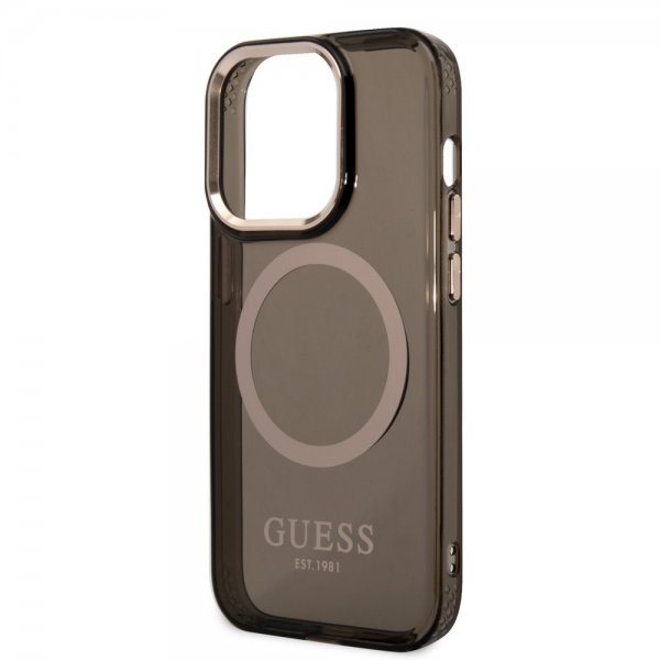 Guess iPhone 14 Pro Max Skal Translucent MagSafe Svart