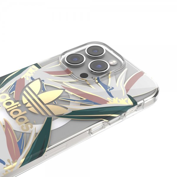 Adidas iPhone 14 Pro Max Skal Trefoil Clear Case MagSafe Gold