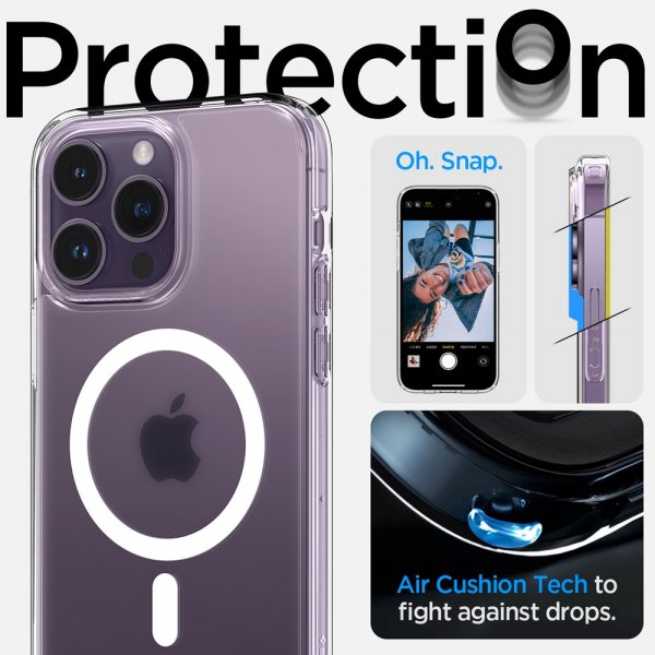 Spigen iPhone 14 Pro Max Skal Ultra Hybrid MagFit Frost Clear