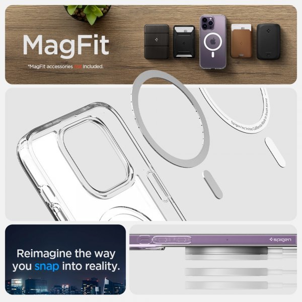 Spigen iPhone 14 Pro Max Skal Ultra Hybrid MagFit Frost Clear