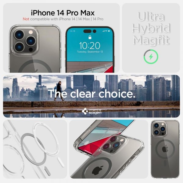 Spigen iPhone 14 Pro Max Skal Ultra Hybrid MagFit Graphite