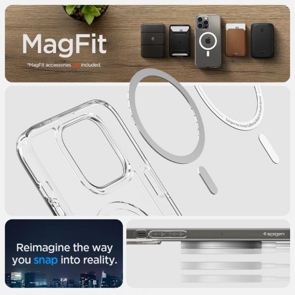 Spigen iPhone 14 Pro Max Skal Ultra Hybrid MagFit Vit