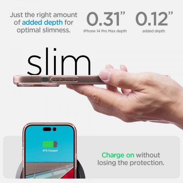 Spigen iPhone 14 Pro Max Skal Ultra Hybrid Rose Crystal