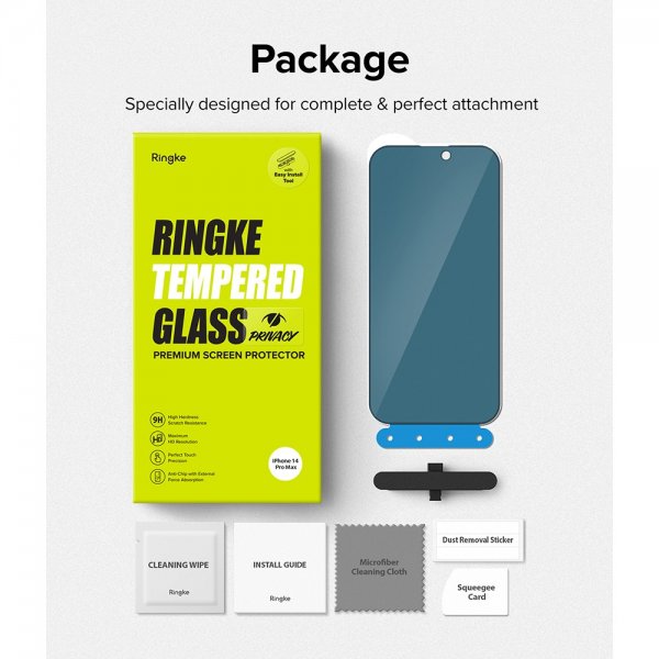 Ringke iPhone 14 Pro Max Skärmskydd Privacy Glass
