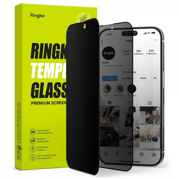 Ringke iPhone 14 Pro Max Skärmskydd Privacy Glass